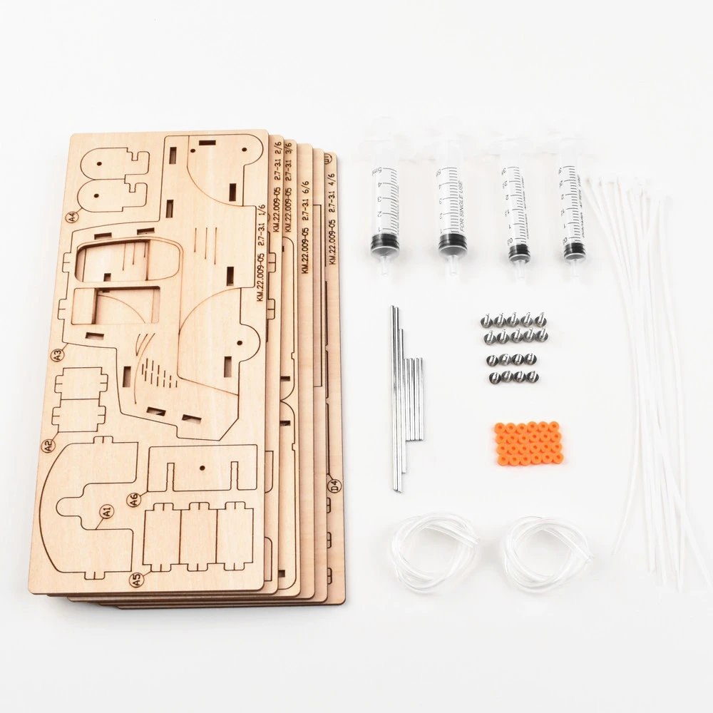 Hydraulic Loader 3D Wooden Puzzle Bulldozer Construction Car Toys Truck Shovel Loader 2CH  For Model Building Kits for Kids 6