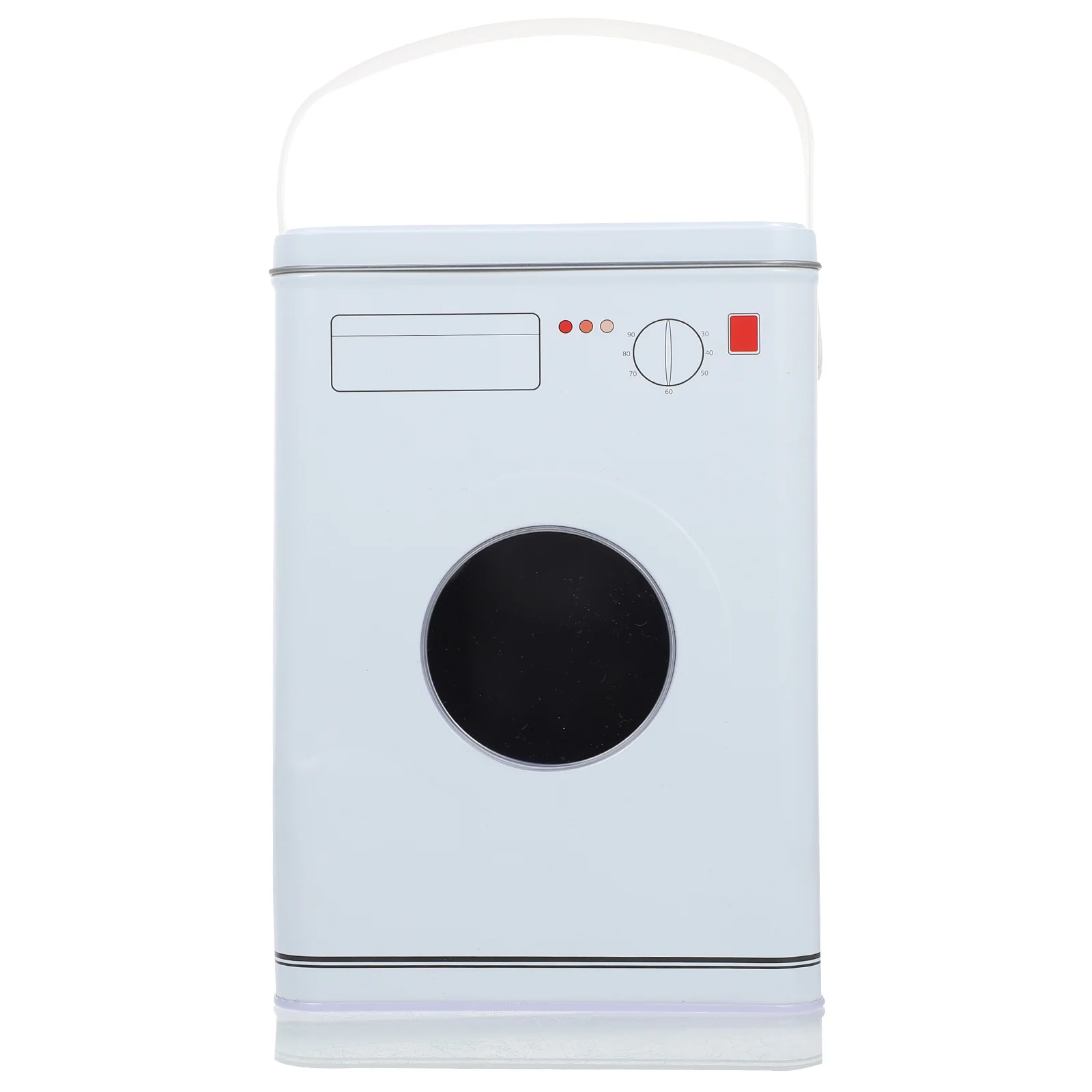 

Multifunctional Washing Machine Shape Laundry Powder Storage Box Iron Laundry Beads Scent Booster Container With Handle