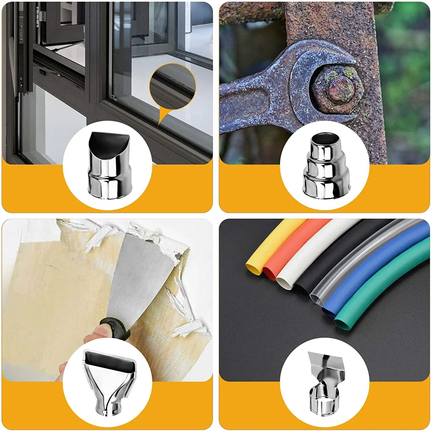 Industrial Electric Hot Air Gun Thermoregulator Heat Guns Shrink Wrapping Thermal Power Tool Construction Hair Dryer 110V/220V 6