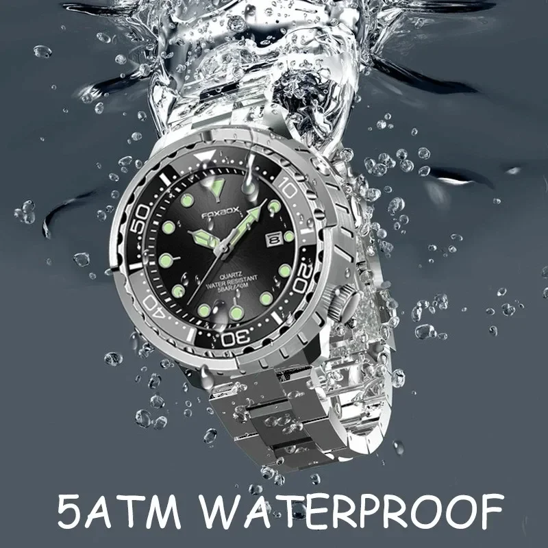 2024 Men Watch Outdoor Sports Quartz Watches Men Waterproof Chronograph Wristwatch Mens Military Clock Man Relogio Masculino