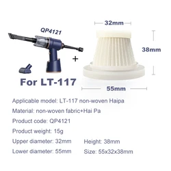 Professional Non-Woven Filter Elements for Car Vacuum Cleaners - Set of 4 (LT-117)