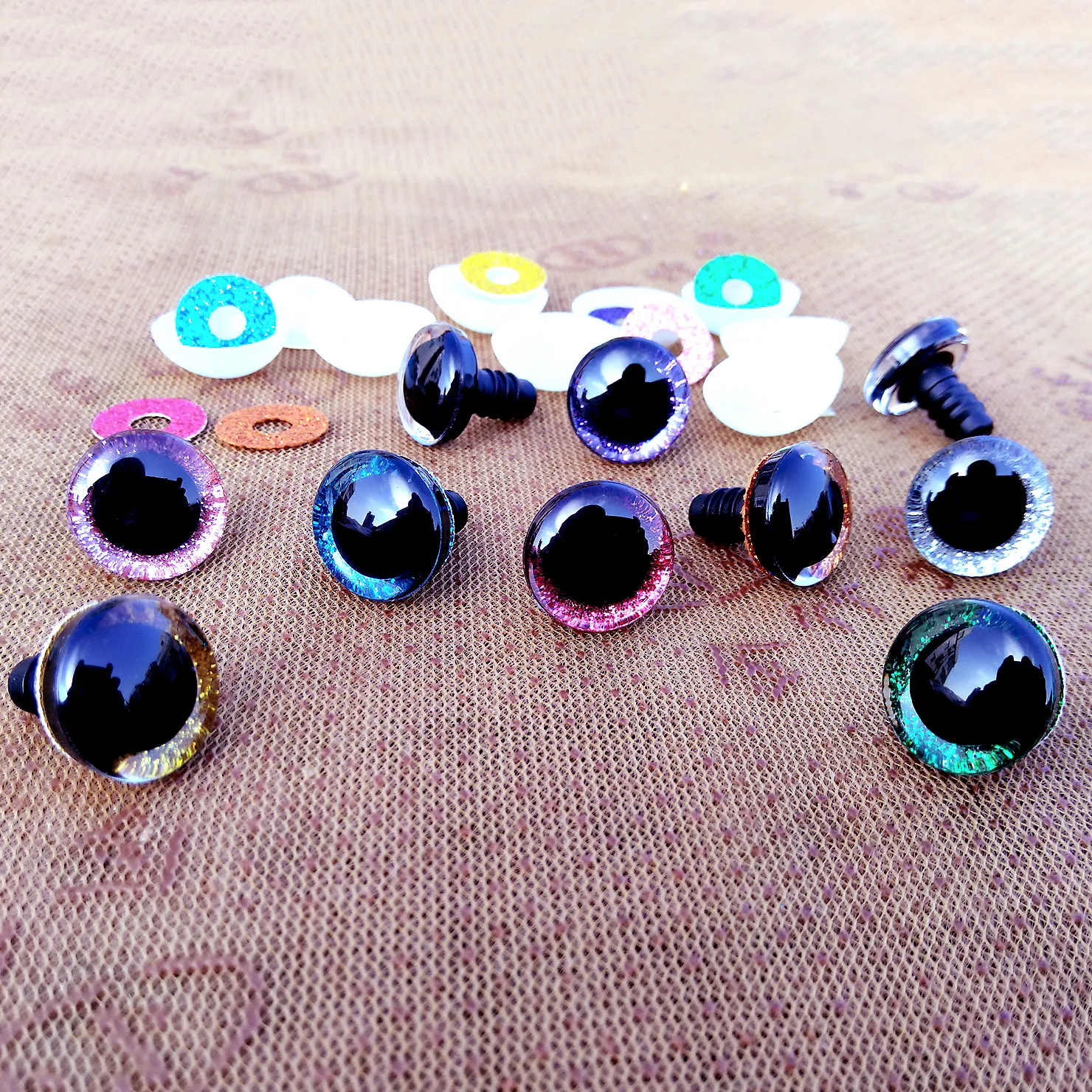 Occhi Di Sicurezza Glitterati Per Animali All'Uncinetto - 20 Pezzi, 12-20mm | Fai Da Te - Foto 3