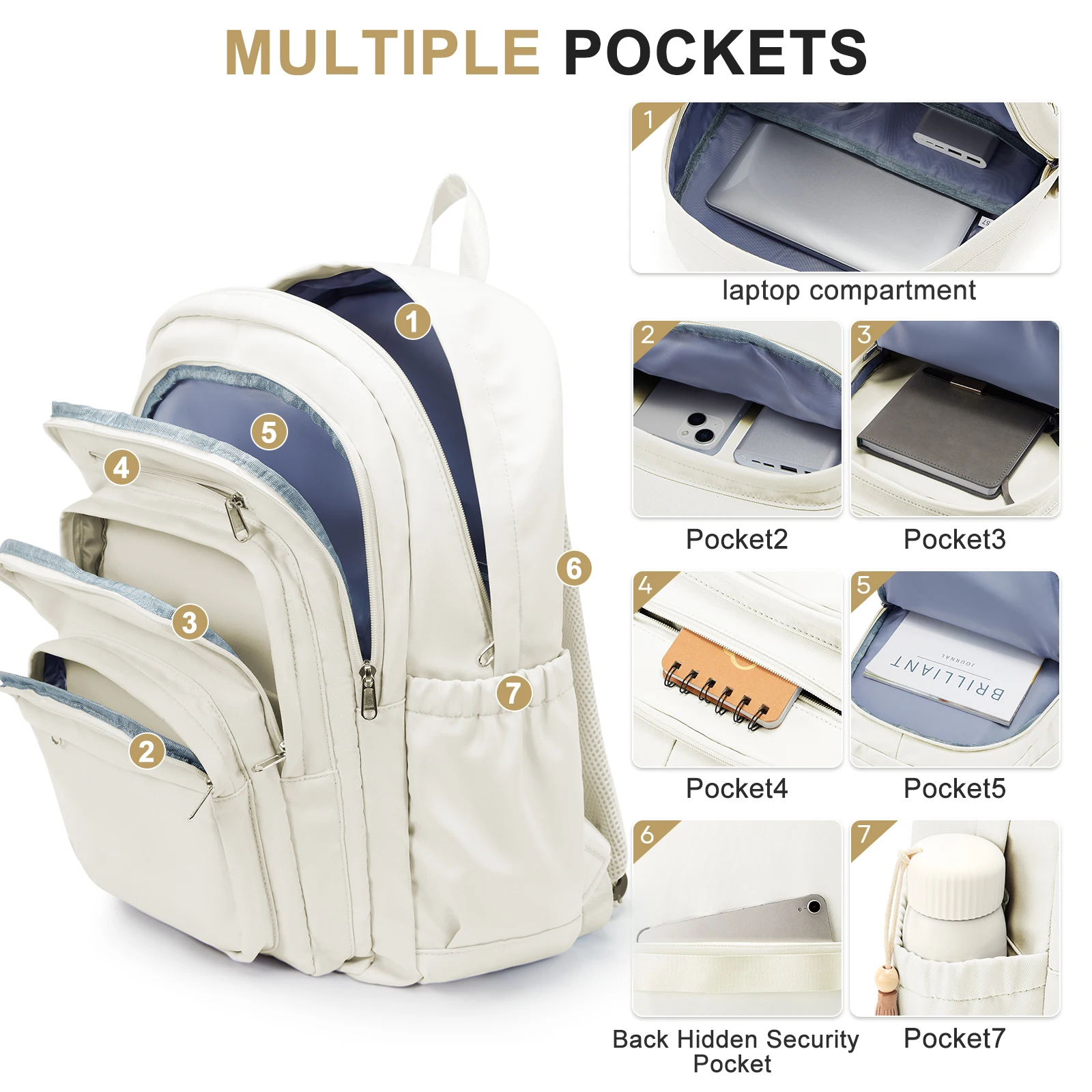 Backpack for Girls Teenager Travel School Backpacks Boys Children Rucksack Casual School Bags Backpack Cute Multipocket Book Bag 4