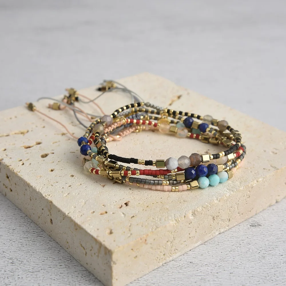 

KKBEAD Dropshipping 2022 New in Bracelets for Women Natural Stone Beaded Bracelet Kpop Miyuki Dainty Pulseras Femme Accessories