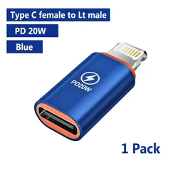 High - Speed USB - C to Lightning Adapter for Fast Charging Devices (C to L blue 1p)