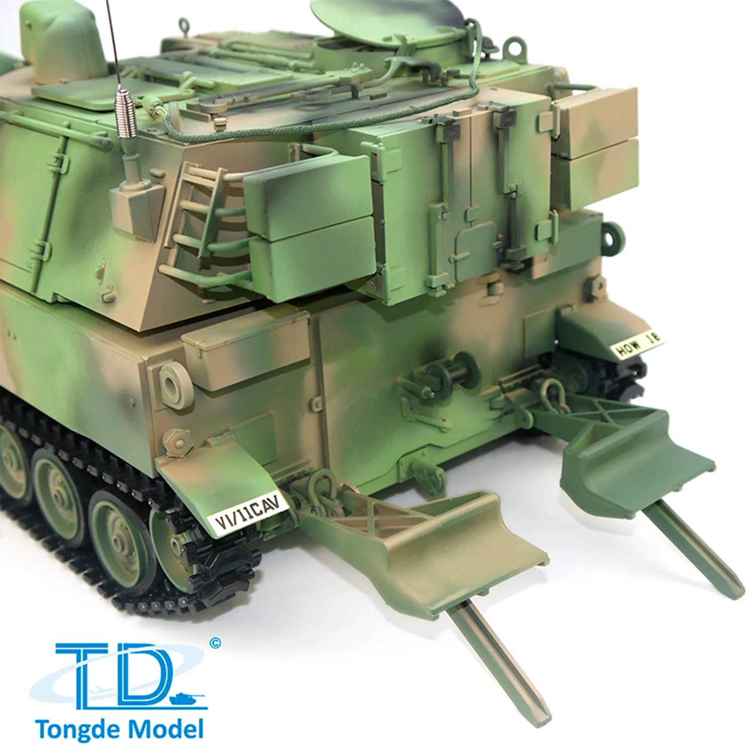 1/16 Tongde M109A2 RC Tank RTR Self-propelled Panzer Infrared BB Sound Light Metal Wheels Ready to Run Controlled Vehicle Toys 6