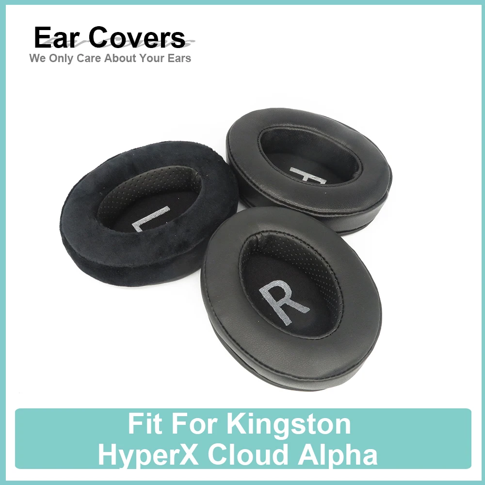 

Earpads For Kingston HyperX Cloud Alpha Headphone Earcushions Protein Velour Sheepskin Pads Foam Ear Pads Black