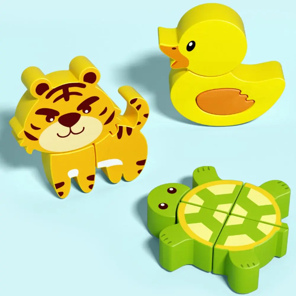 Puzzle Board 4 in 1 3D Wooden Puzzles Educational Intelligence Wooden Puzzle Toy High Quality Fruit Wooden Toddler Puzzles Kids 3