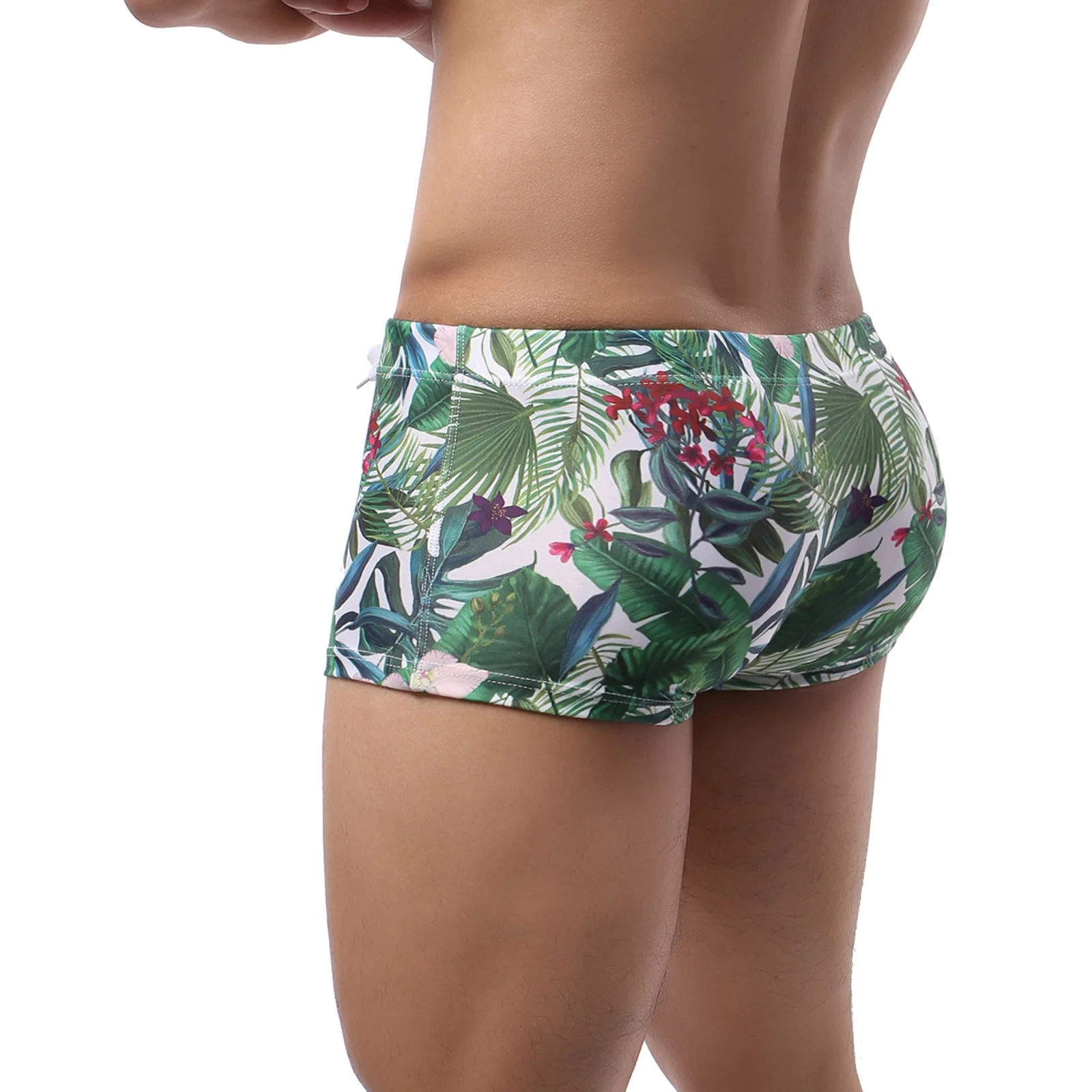 Swim Boxer Shorts Beachwear Men Swimwear Sexy Swimming Trunks Swimsuit Quick Dry Bathing Suit Elastic hombre