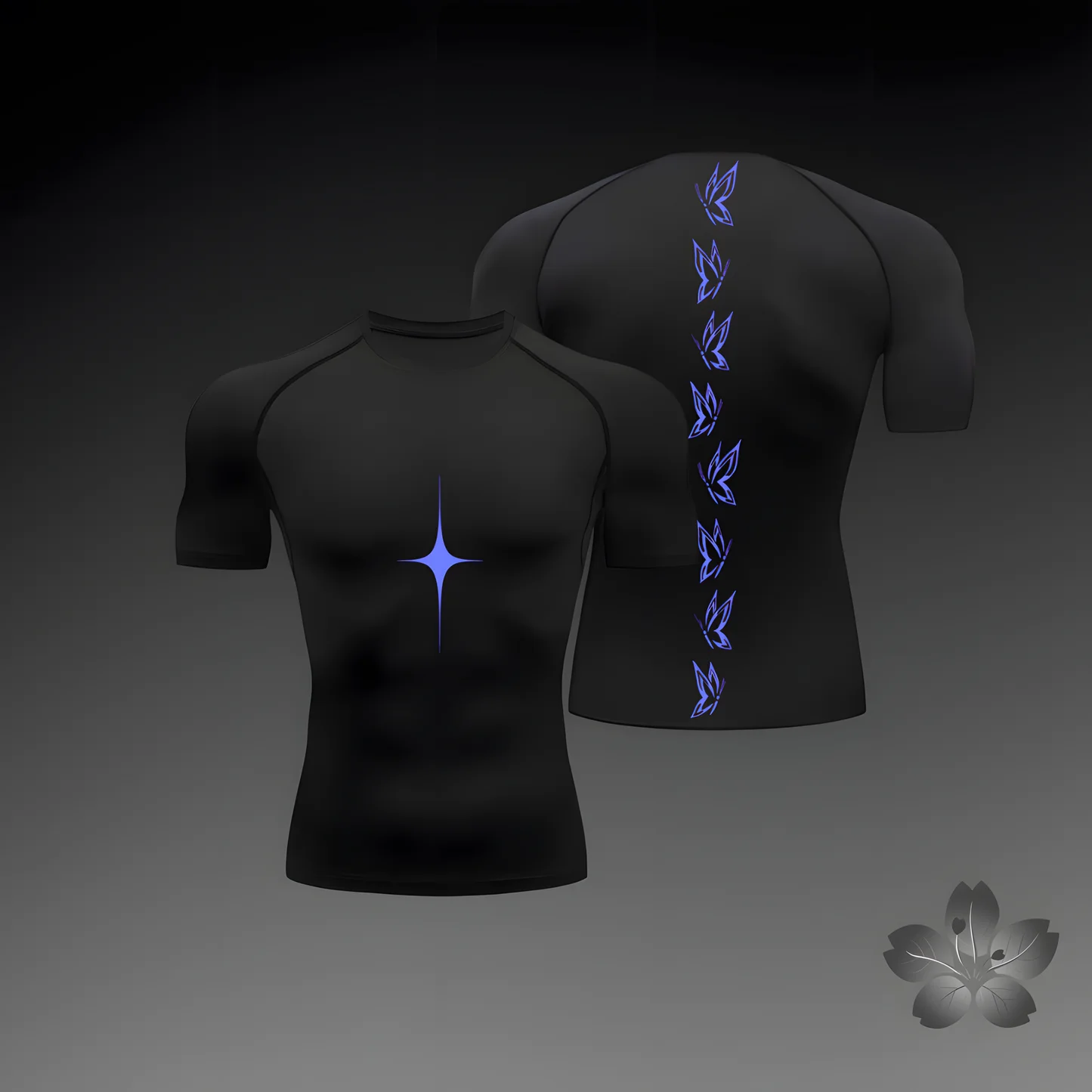 Anime Graphic Compression Shirts for Men Athletic Quick Dry Tshirts Tees Tops Gym Workout Undershirts Short Sleeve Rash Guard 2