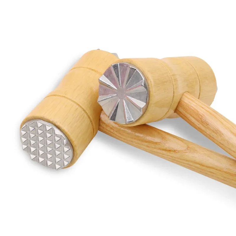 Creative Wood Meat Tenderizer Knock-sided for Steak Pork Kitchen Tools wood meat tenderizer