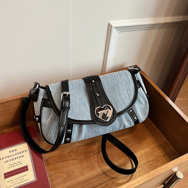 

New Women's Leather Handbag Luxury Designer Rivet Fashion Shoulder Bag Brand Crossbody Bag Ladies Casual Tote Shopping Bag