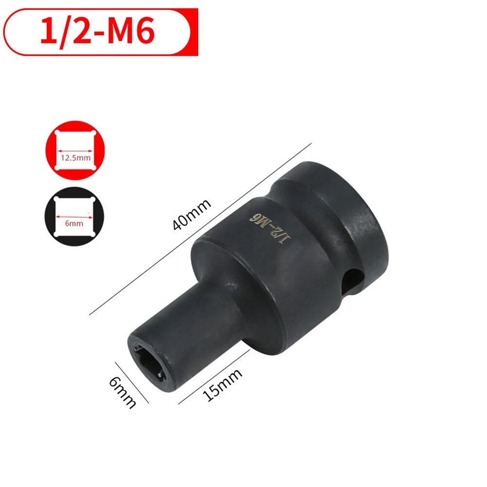 

1PC Socket Double Head Suqare Tap Socket 1/2inch Driver M6-M24 Adapter For Pneumatic Ratchet Wrench Electric Driver Tool Parts