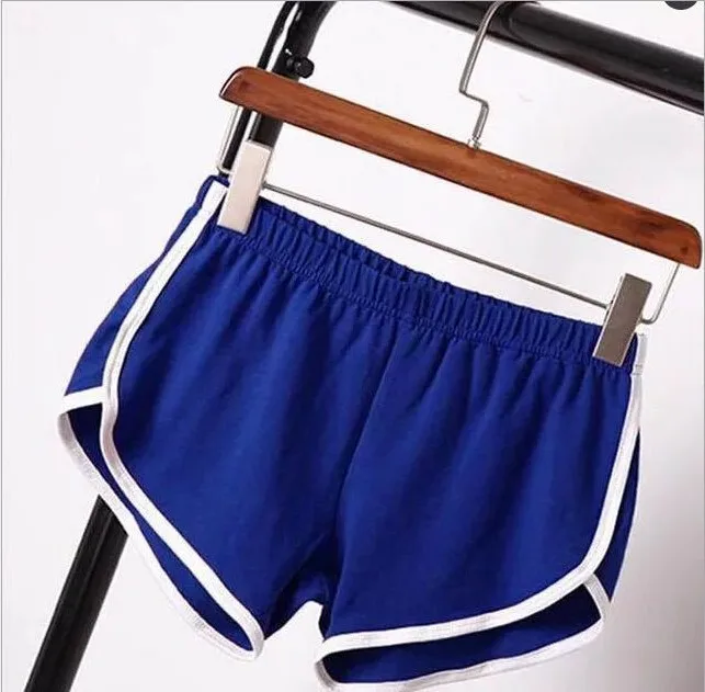 Shorts esportivos listrados para mulheres, shorts soltos