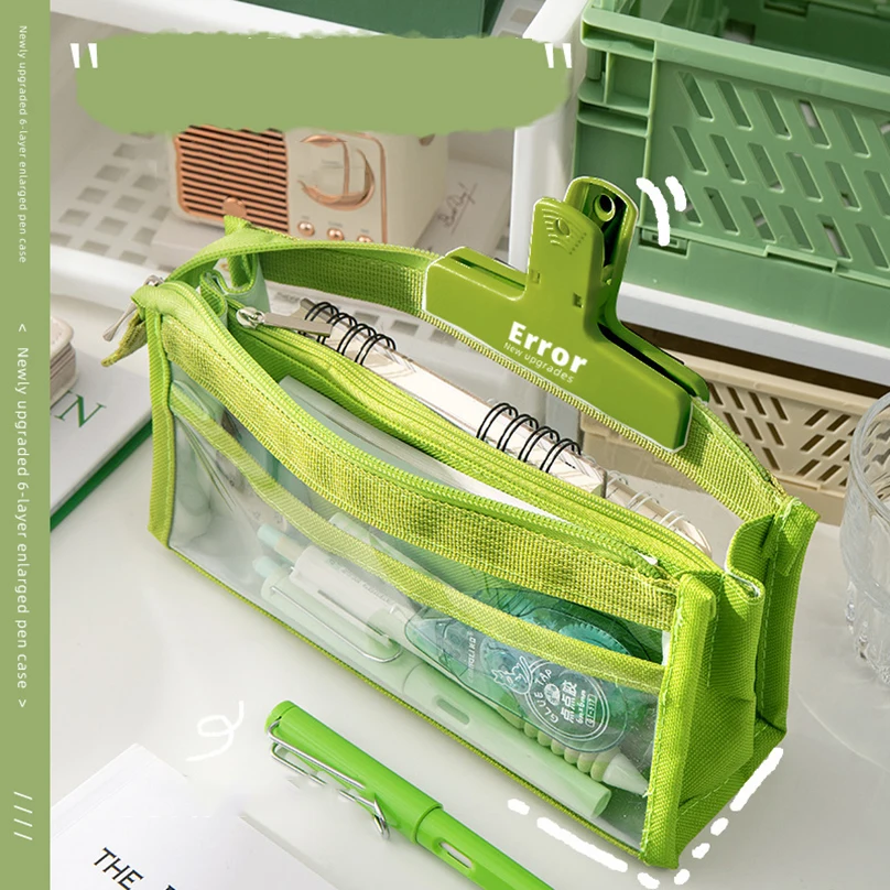 Transparent Pencil Case Large Capacity Pencil Pouch School Supplies Pen Case  Trousse Estuches Escolares Stationery Pencilcase - AliExpress