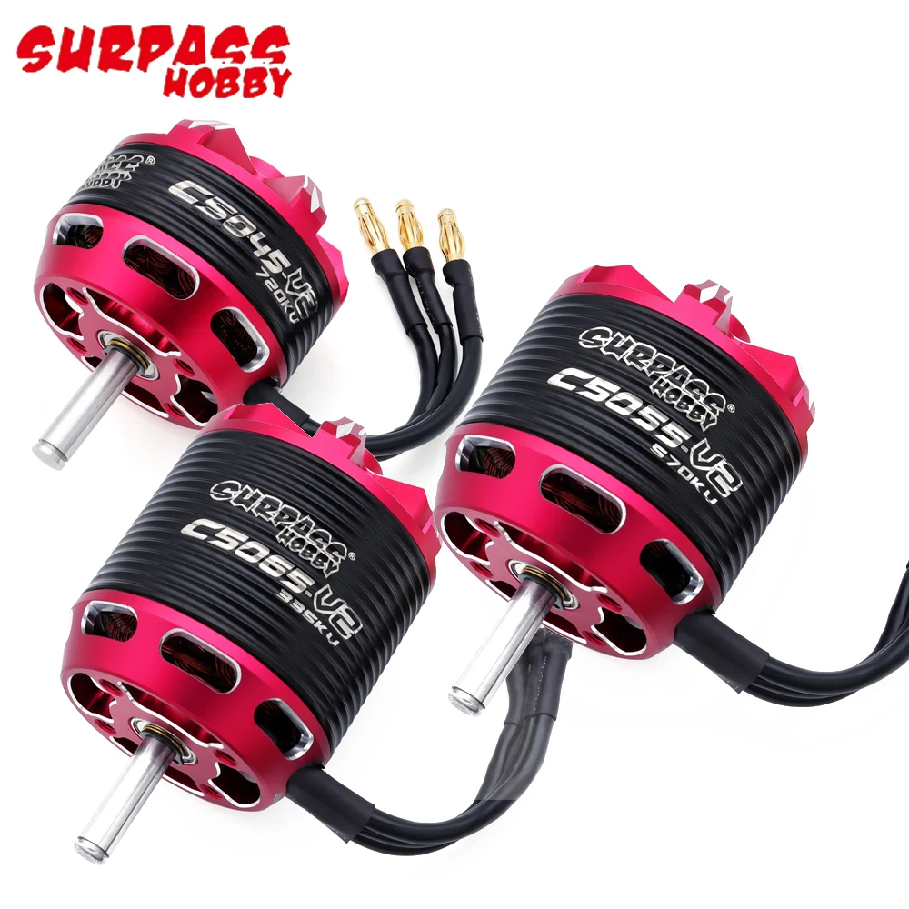 Moteur brushless haute performance C5045 C5055 C5065 - 720KV à 335KV pour modélisme RC, monté sur support de démonstration