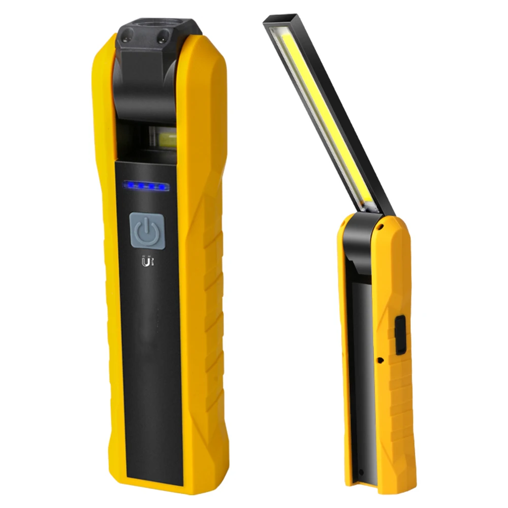 

ZK20 Dropshipping LED Flashlight Work Light COB Worklight Lamp Spotlights USB Rechargeable with Magnet Hook for Repairing