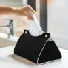 Custom Custom Your Design Tissue Box Cover Rectangular PU Leather Customized Logo Printed Facial Tissues Holder for Office 6