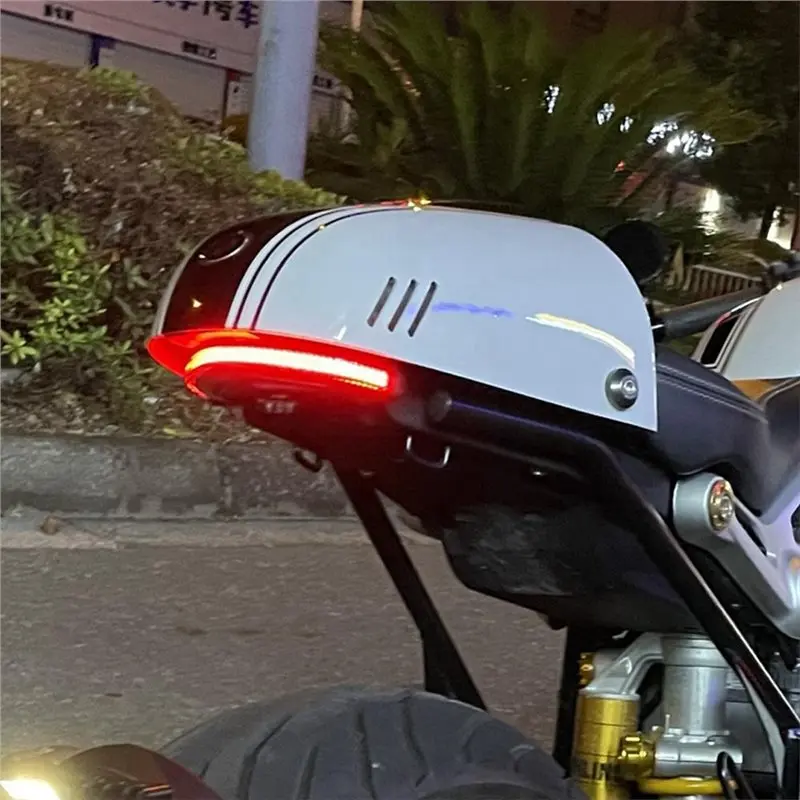 웰스크램블러 번호판 홀더 리어 LED 방향지시등 스톱 브레이크 테일 라이트 브래킷 BMW RNINET RNINE T R Ninet 용