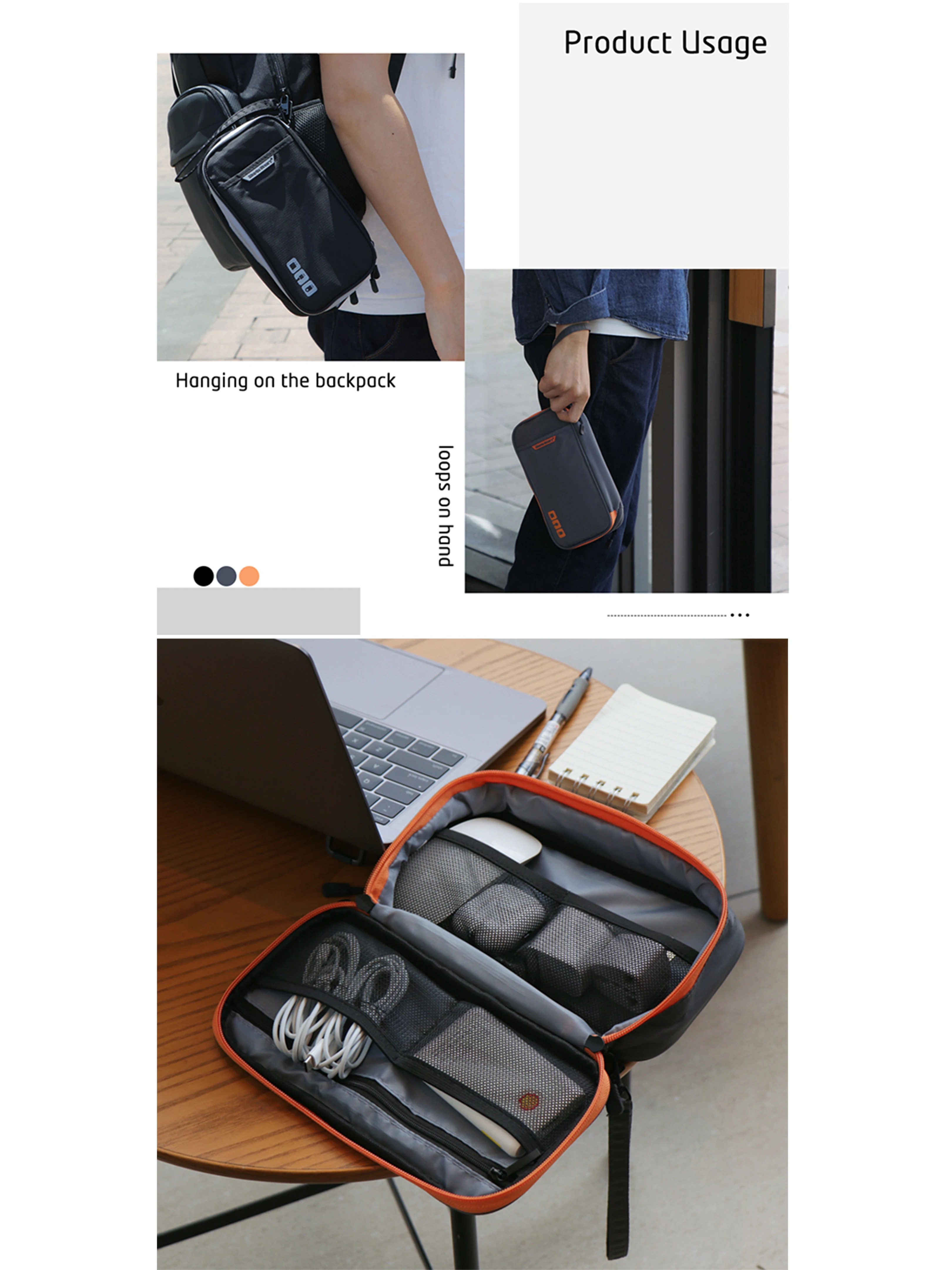Portable Electronic Accessories Travel case,Cable Organizer Bag Gadget  Carry Bag for iPad,Cables,Power,USB Flash Drive, Charger - AliExpress