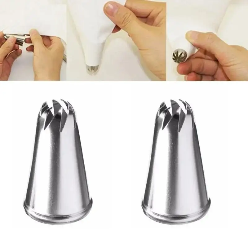 3 Pcs Kitchen Household Baking Tools Cake Decor Flower Spirals Icing Piping Tips Nozzle Cake Cupcake Decor Pastry Tools Supplies