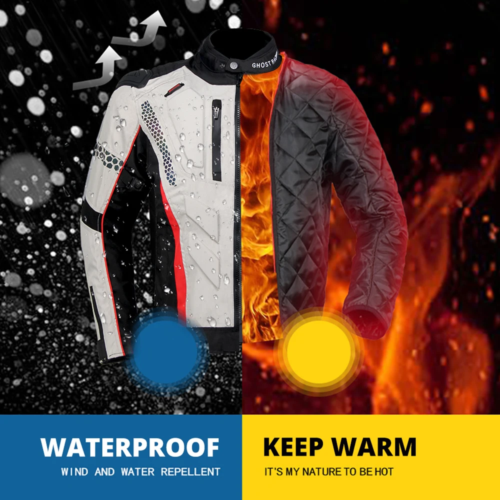 방수 오토바이 수트 보호 장비 포함 헤비 듀티 방풍 재킷 바지 어드벤처 투어링 및 장거리 라이딩용