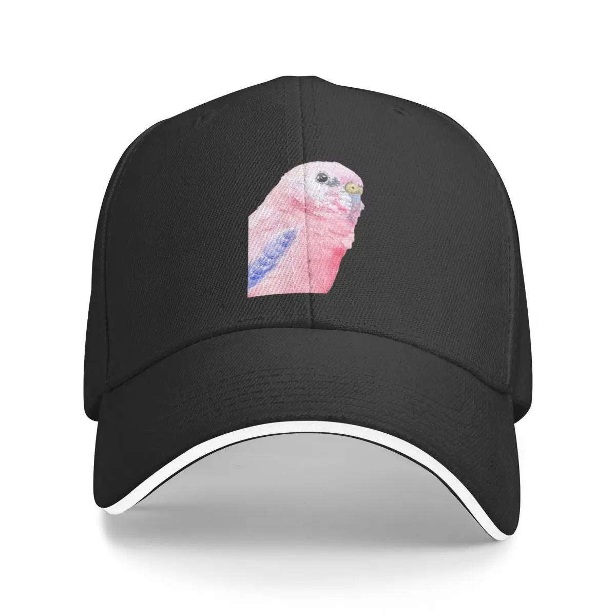 

New Bourke's parrot pink bird watercolor portrait Baseball Cap Cosplay Bobble Hat Woman Cap Men's