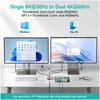 Yottamaster Thunderbolt 3 Docking Station USB A Type C Multi Port Hub Dock DP 8K 4K Video PD 60W Charging For Macbook Laptop PC 6