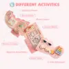 Robotime Robud Wooden Busy Board Montessori Learning Toy Wall Mounted Activity Centre with Gears Maze Wooden Toy Gifts