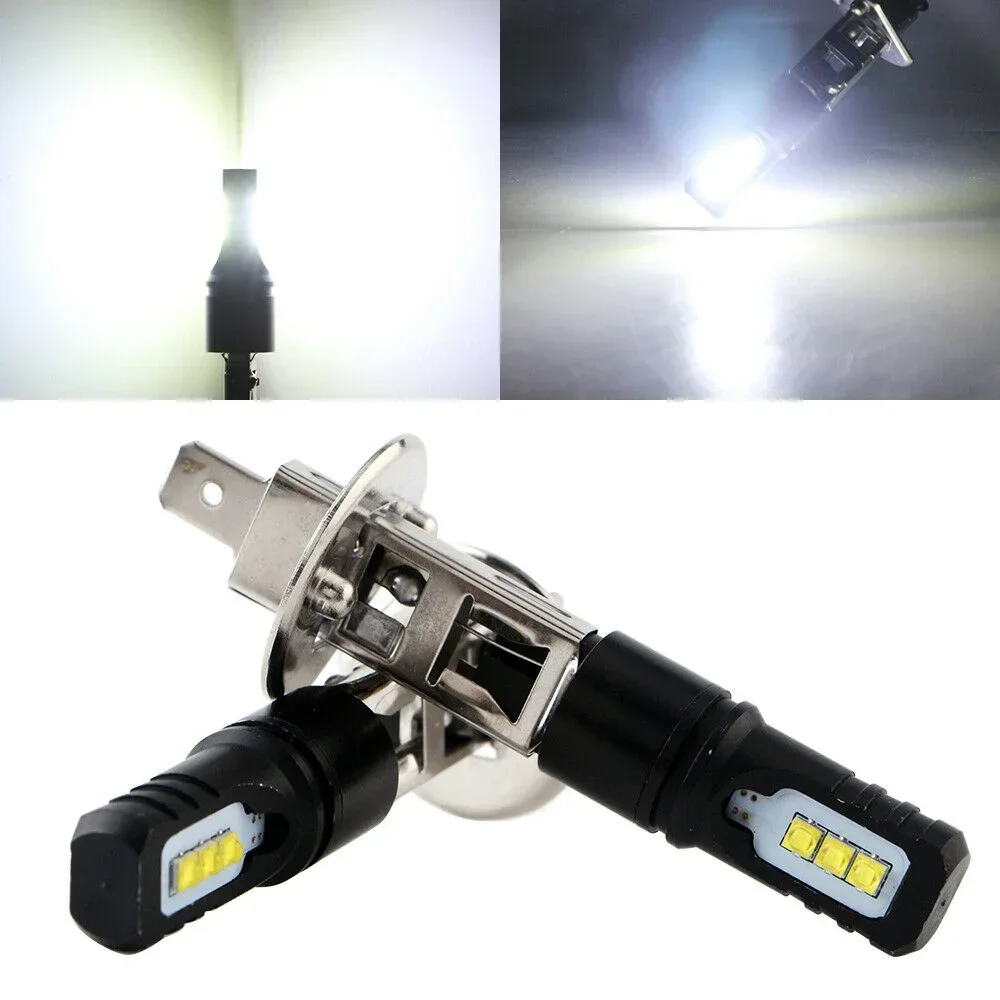2x H1 160W 6000K 6000LM 슈퍼 밝은 흰색 DRL LED 헤드 라이트 전구 키트 높은 빔 2525 칩 안개 램프 운전 라이트 자동 12v