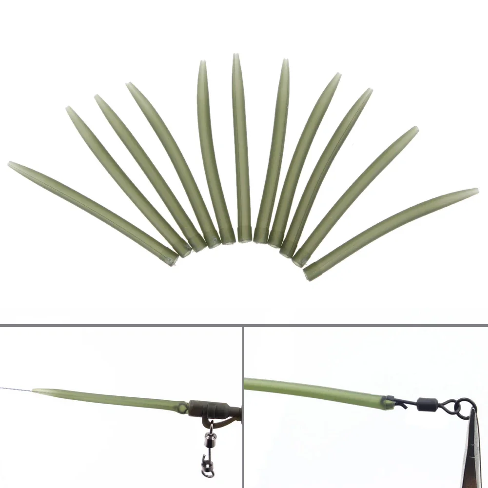 Terminal Carp Fishing Anti-Tangle Sleeves Connect with Fishing Hook Rubber Tip Tube Positioner Terminal Tackles Tools 20-500PCS