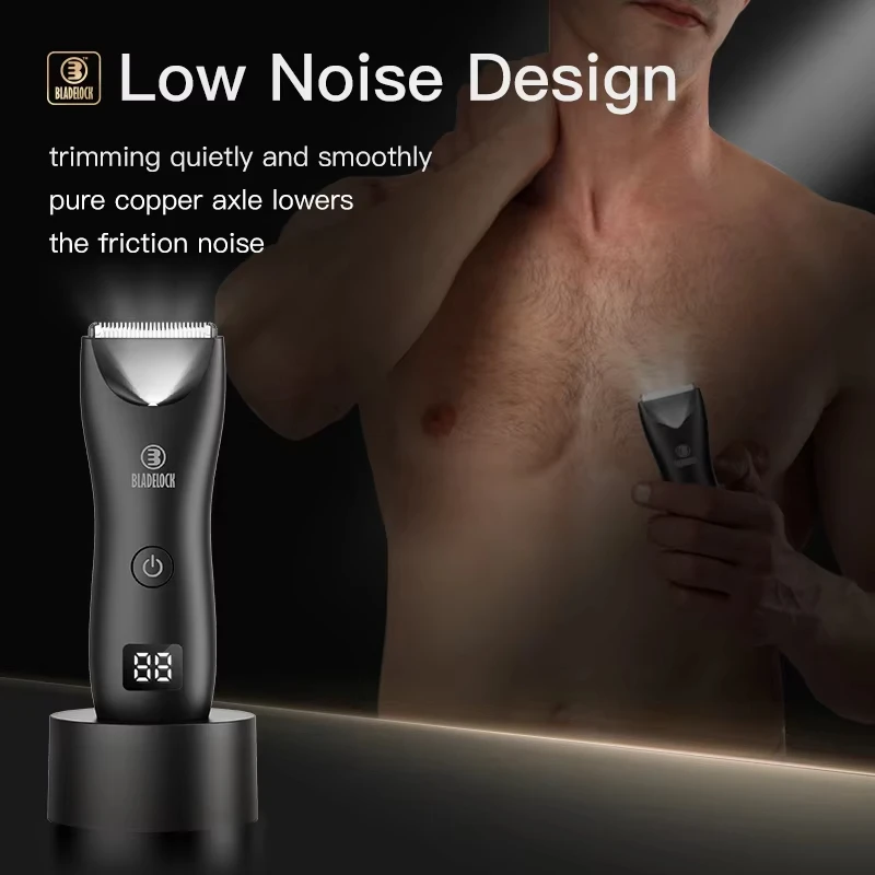 Hair Trimmer Professional Groin Body Hair Trimmer Ball Shaver for Men Body Grooming Clipper Rechargeable Ceramic Trimmer Bikini Epilator