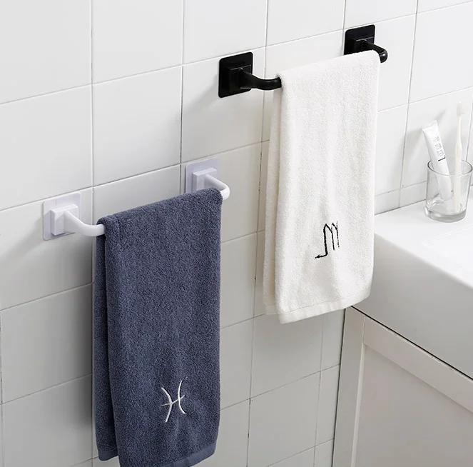 1PCS free punching bathroom hook towel bar household suction cup wall hanging slippers kitchen storage rack WF9071045