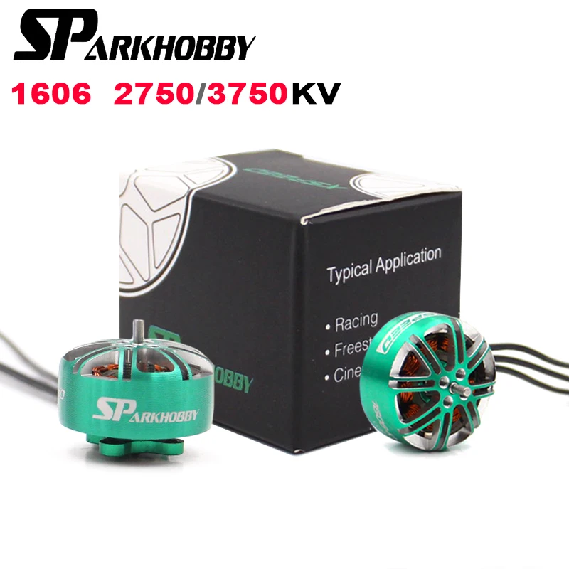 SPARKHOBBY XSPEED 1606 2750KV 3750KV бесщеточный двигатель 3 ~ 6S Lipo 75 мм Пропеллер для 3-4-дюймового FPV квадрокоптера дрона GEPRC CL30