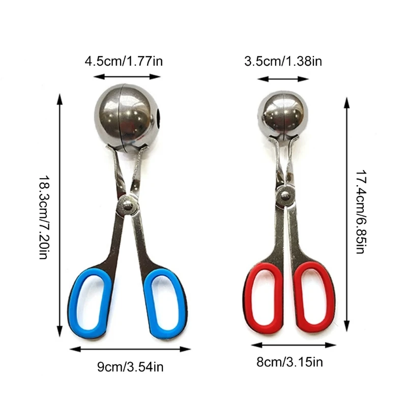 2pcs Innovative Meatball Making Set Household Baller with Detachable Handle