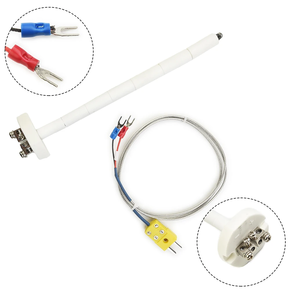 1 Set Universal K-Type Thermocouple Block Ceramic Kiln Probe 2372/1300 Degree F/C 11G High Temperature Controller Tools