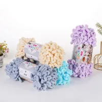1pc 100g Loops Yarn 100% Polyester Finger Hand-woven Thick thread For DIY Knitting And Crocheting Blanket sweater toy 2