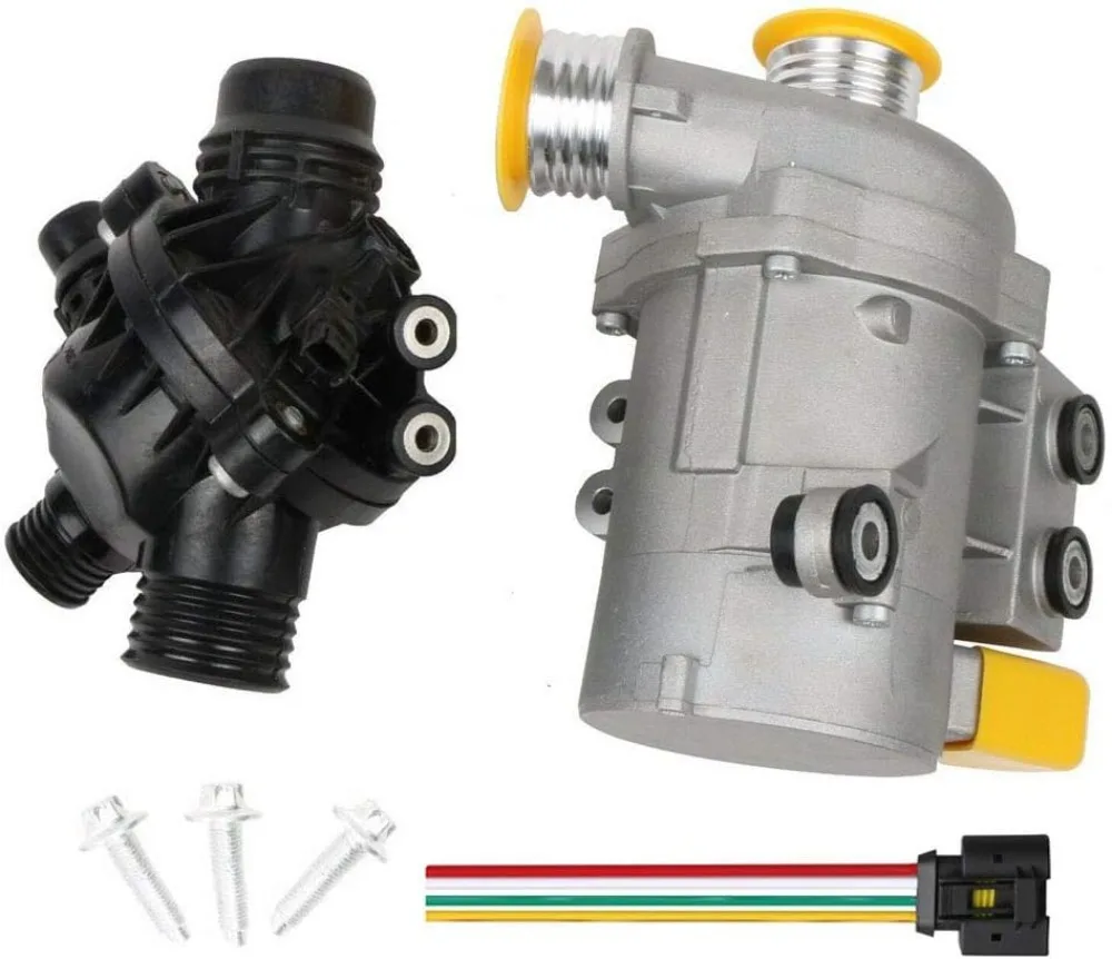 Electric Engine Water Pump & Thermostat Kit for BMW E90 X3 Z4 1 3 5 Series - OEM Replacement