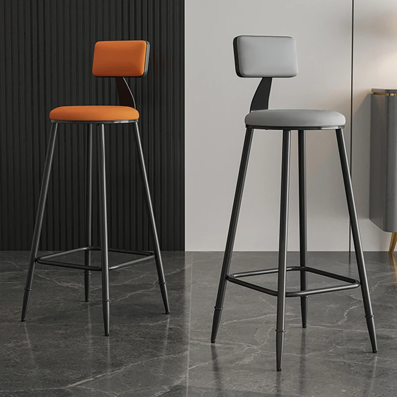 

Metal Home High Kitchen Stools Reception Bar Accessories Minimalist Luxury Bar Stools Accent Bancos Para Barra Furniture HY
