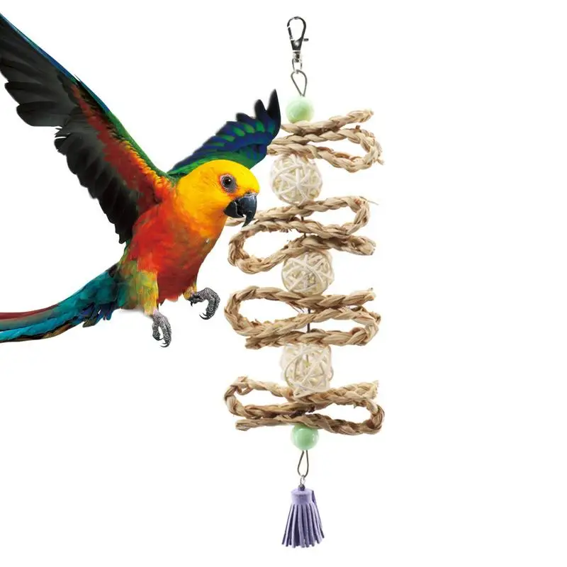 

Bird Toys Parakeet Toys Bird Cage Toys Natural Chew Toys For Budgerigars Parakeets African Grey Cockatiels