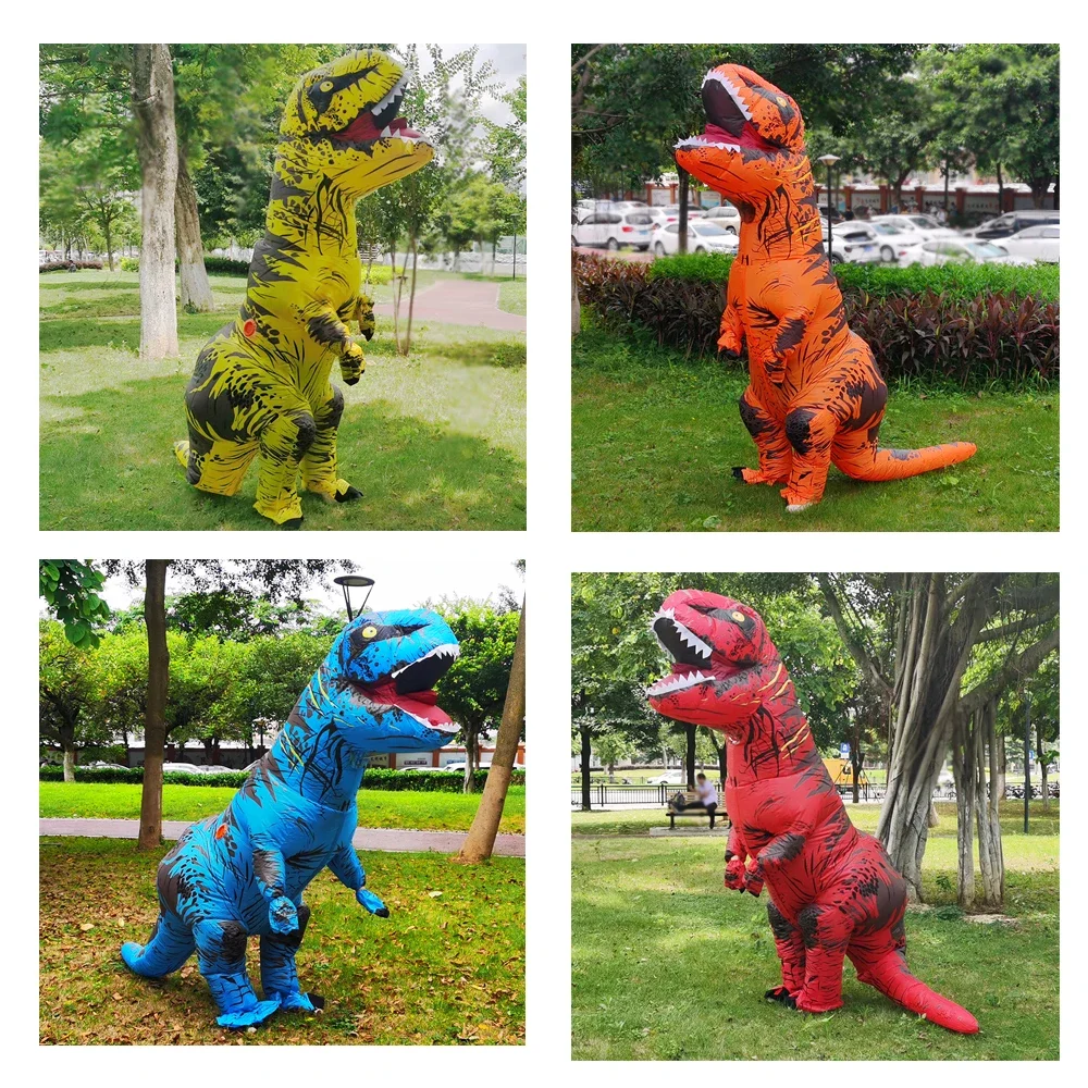 Популярный женский надувной костюм динозавра Velociraptor аниме Пурим ...