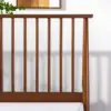 Linda Mid Century Wood Platform Bed Frame, Solid Wood Foundation, Wood Slat Support, No Box Spring Needed,Brown 5
