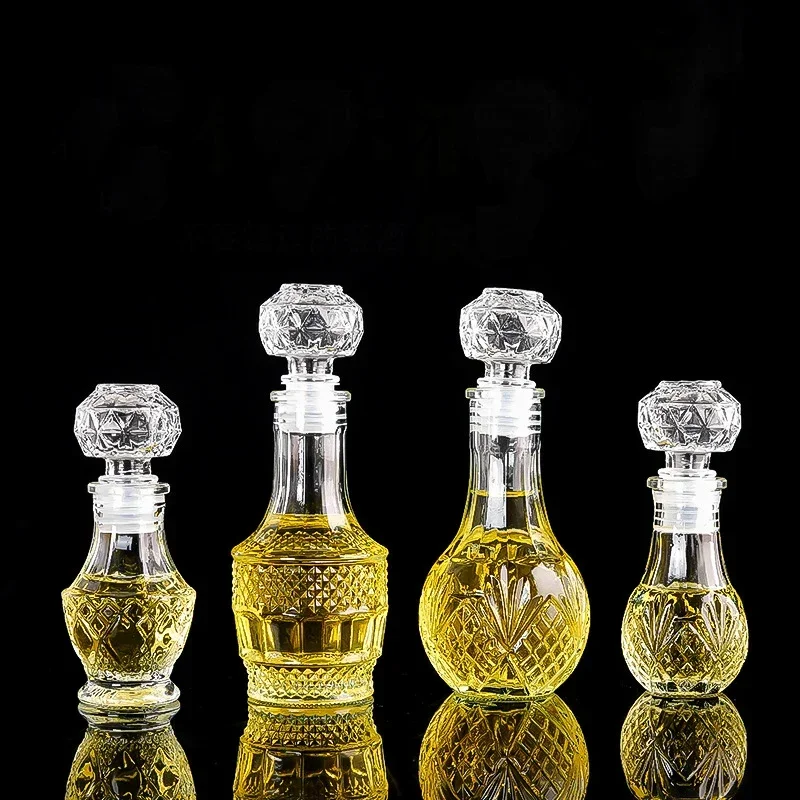 Whiskey Decanter Set 50/100 ml Lead-free for Liquor Scotch Bourbon