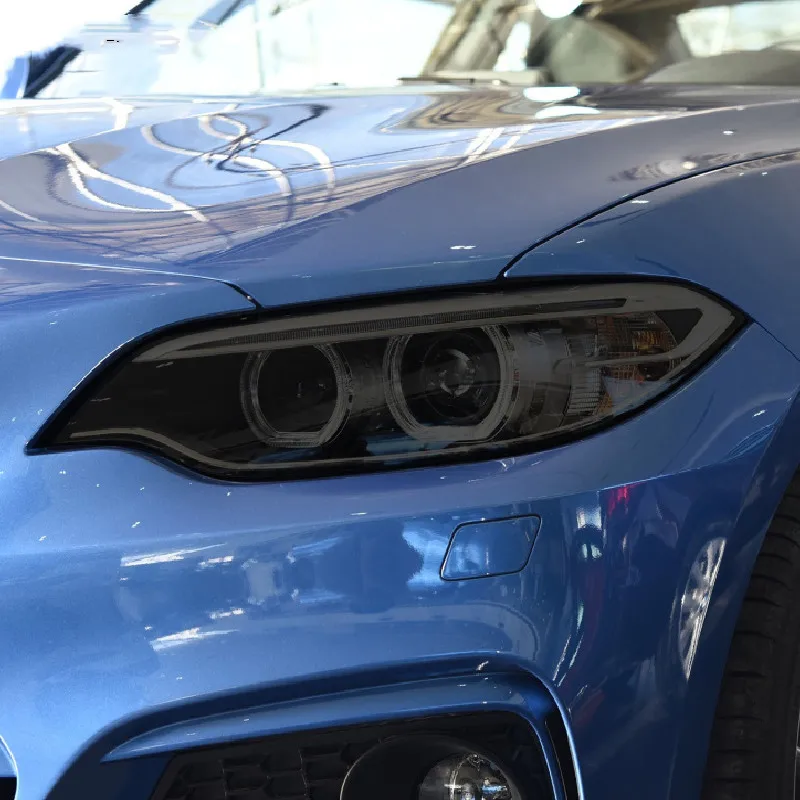 

2 шт. для BMW 2 серии F22 F23 2014-2019 Автомобильная фара ТИНТ Черная защитная пленка защита прозрачная ТПУ стикер аксессуары