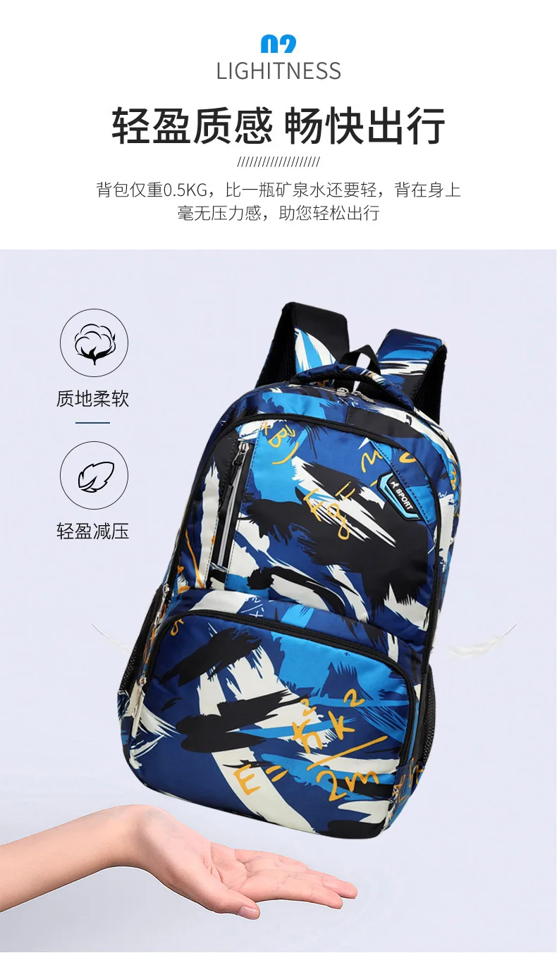 Kreative Neueste Camouflage Rucksack Trendy Student Schule Tasche Reise Rucksack Koreanischen Stil Unisex Verdicken Business Schulter Taschen – Detail 2