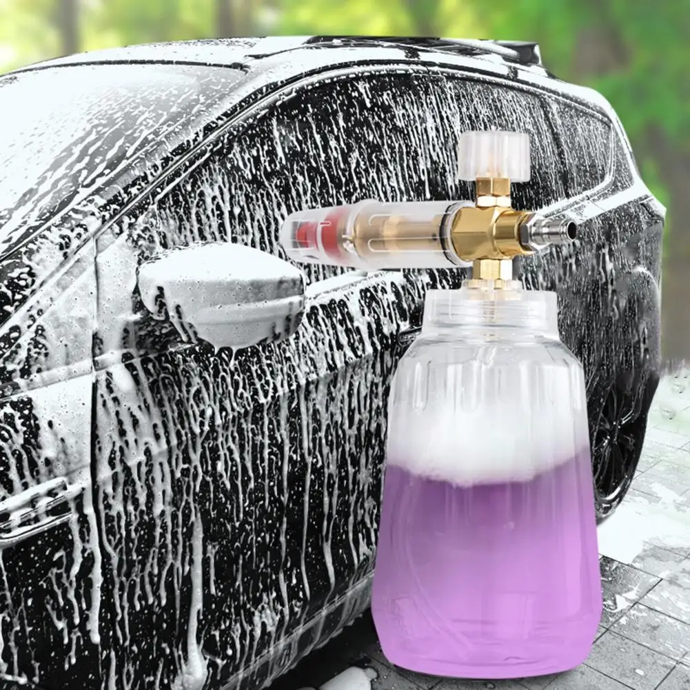 

1 L Foam Pressure Washer Bottle Quick Connect Adjustable Nozzle Car Wash Sprayer Car Foam Fits Most Pressure Washing Accessories