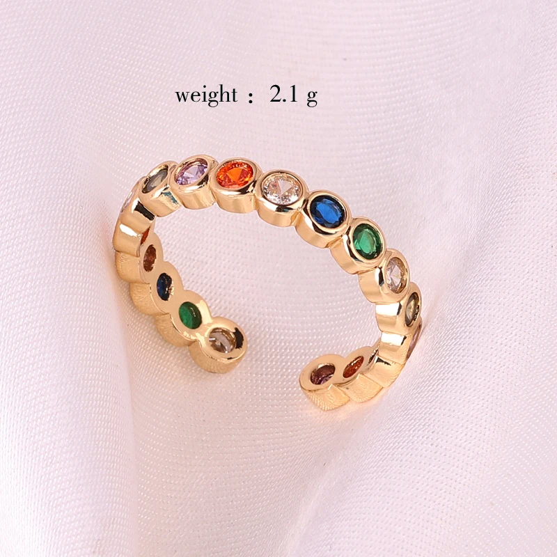 Elegant Gold Ring with Green Zircon - Rainbow Collection Jewelry Gift