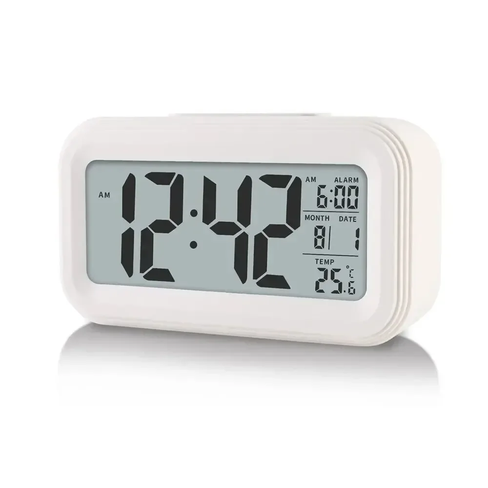LED Alarm Clock Digital Backlight Snooze Data Time Calendar Desktop Multifunction Electronic Table