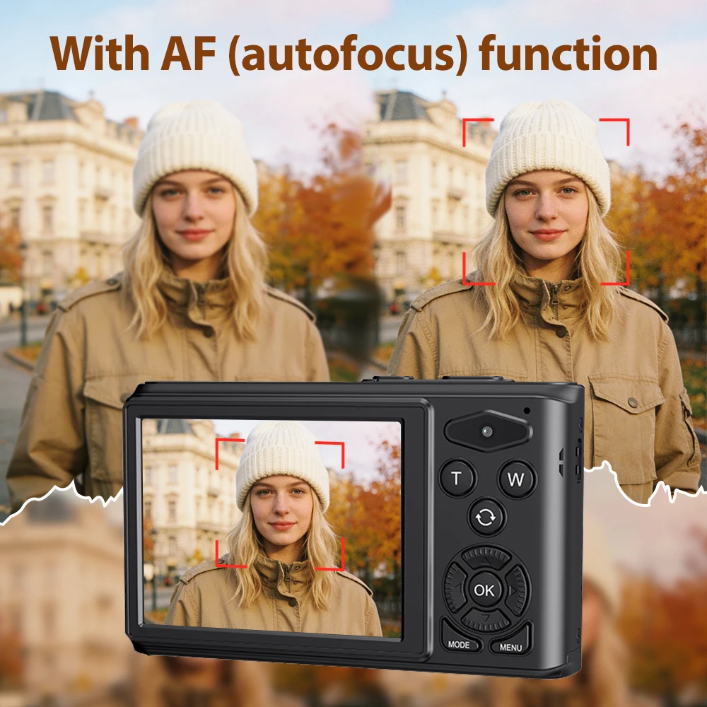 Caméra Action 4K 64MP avec Écran 2.4 Pouces - C6A Blanc/Noir