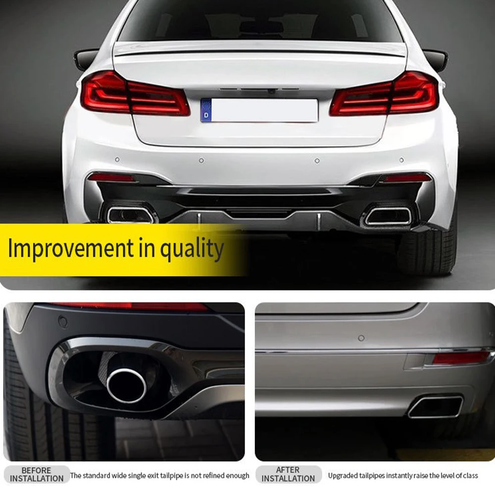 스테인레스 스틸 배기 파이프 머플러, GT 5 시리즈 테일 스로트, 큰 입 테일 스로트 개조, BMW 5 시리즈, 10-16 년